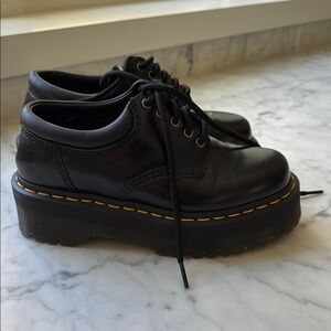 Dr. Martens Black Platform Loafers